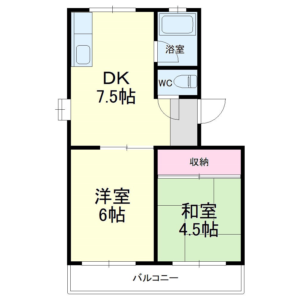 グランドハイツⅠ 301号室 間取り