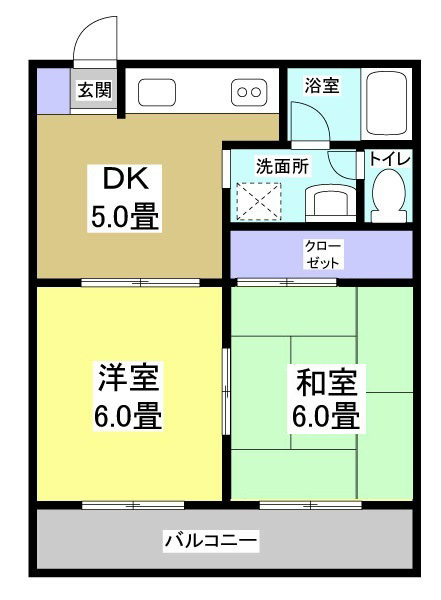 エクセーラ 203号室 間取り