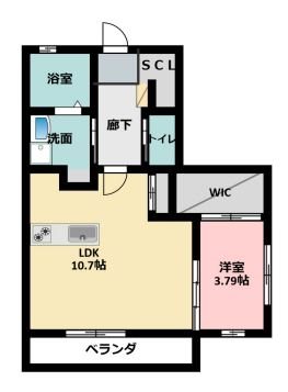 ル・リオン三方原 101号室 間取り