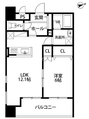 TRIBUTE元浜 303号室 間取り