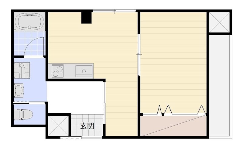 リ・ポーズ21 406号室 間取り