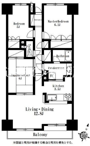 エムズ鴨江 間取り図