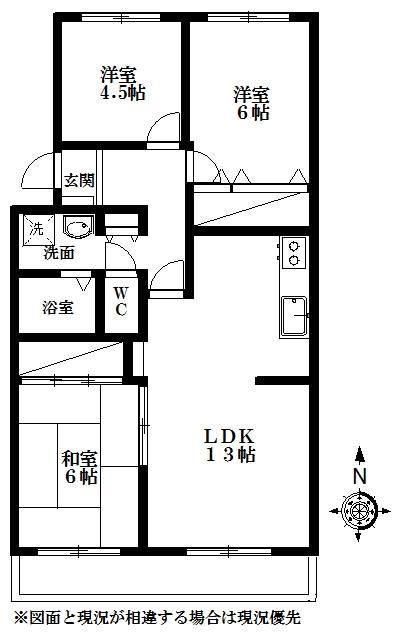 ヴィブレ若宮東 303号室 間取り