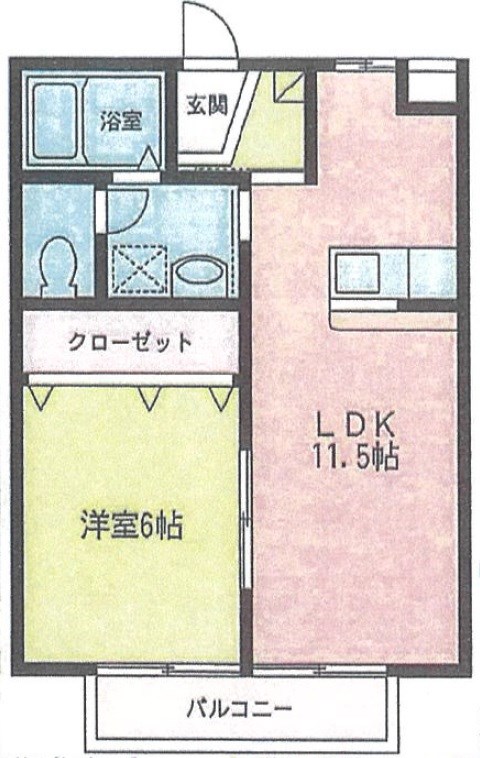 グリーンリーフ  105号室 間取り