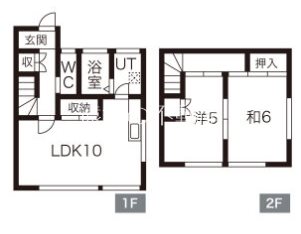 和合町貸家 間取り図