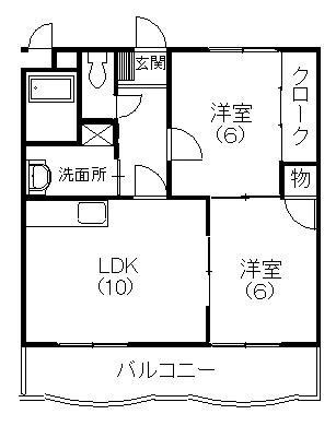 アビタシオンⅡ 301号室 間取り