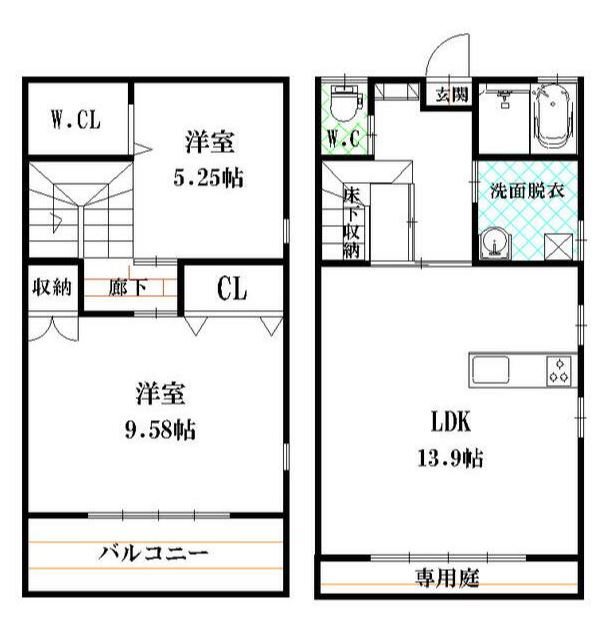 テラスハウスさくら  C3号室 間取り