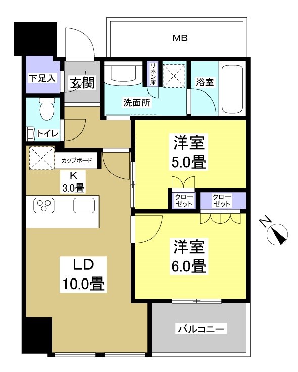 一条タワー(804) 間取り