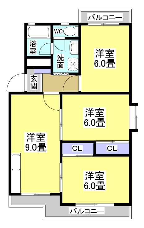 アビタシオン天王Ⅰ 間取り図