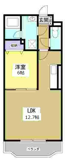 Nerine 205号室 間取り