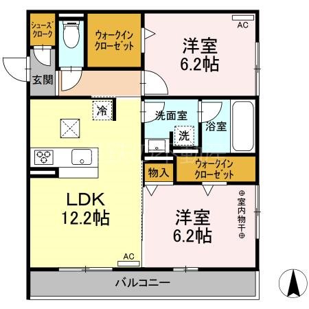 Advance 101号室 間取り