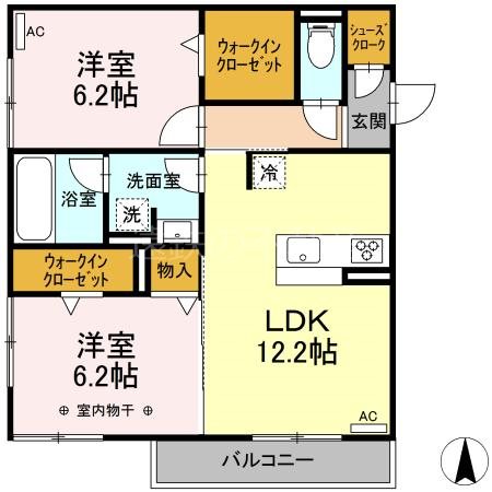 Advance 205号室 間取り