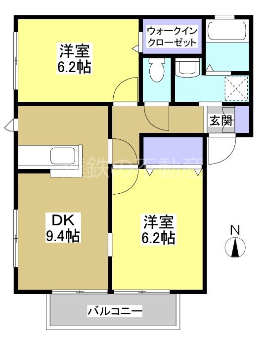 サンビレッジ神田Ｂ 間取り図