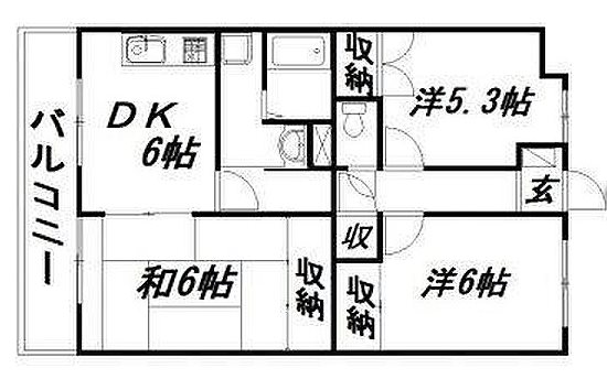 リヴェール小杉 102号室 間取り