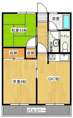 シティハイムワタナベ 間取り図