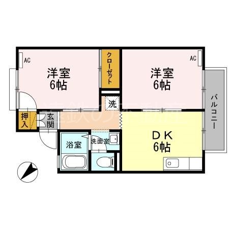 セジュールＫ２　南 間取り図
