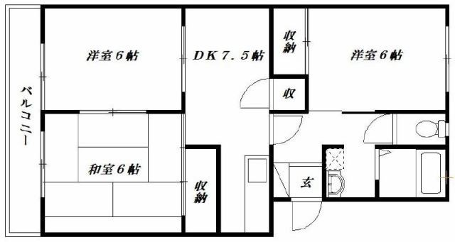 サンセゾン豊隆 間取り図