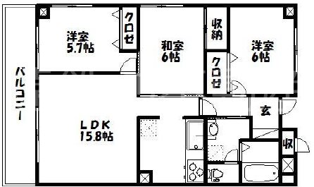 ライフ第5マンション大平台 間取り図
