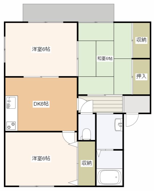 サンパティークⅡ 間取り図