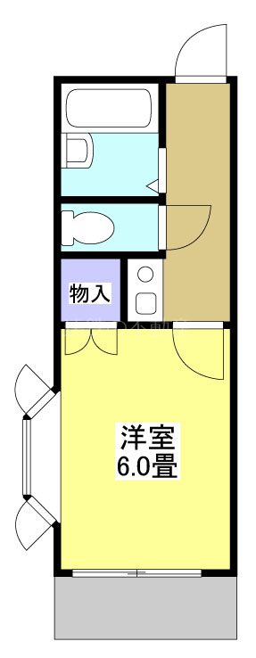 レオパレス新津町 間取り図