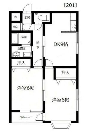 第五木下グリーンハイツ 305号室 間取り