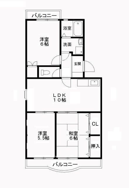 コーポラス仲村 間取り図