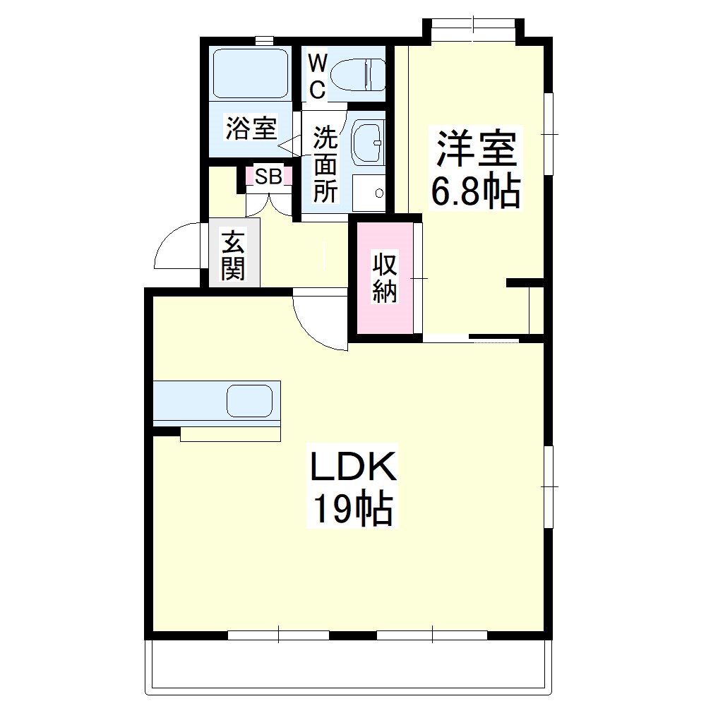 サンシャイン天王Ⅰ 間取り図