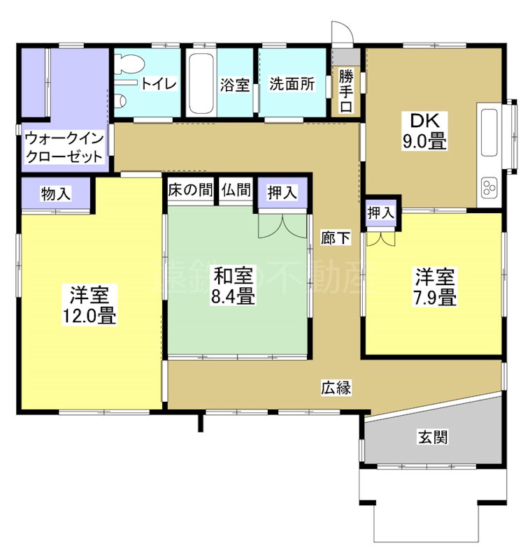 掛之上20-11貸家 間取り図