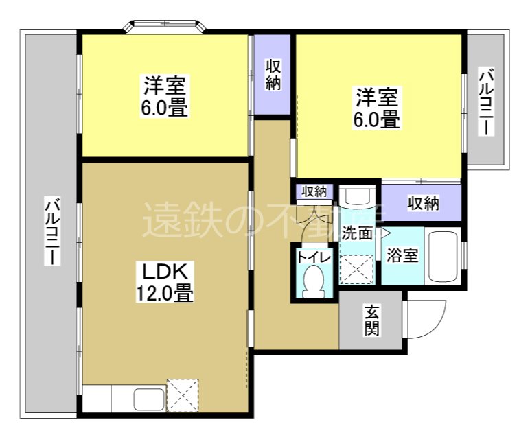 グランドハイツⅡ 202号室 間取り