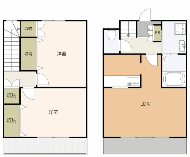 クレールⅠ ３号室 間取り