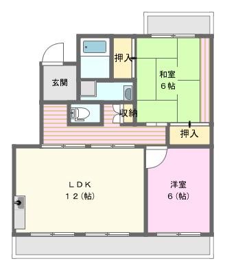 ラフォーレ渡瀬B 204号室 間取り