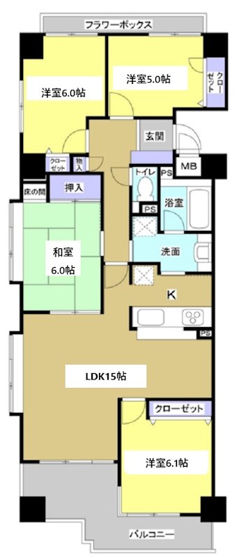 ベルジュ成子坂 間取り図