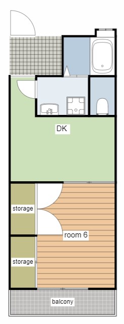 フラット萩 間取り図