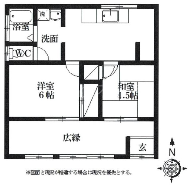 西伊場貸家32-4 間取り図