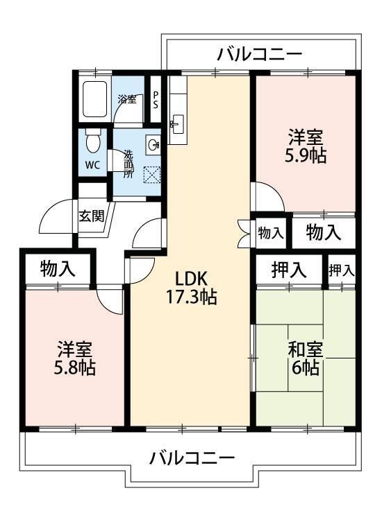 ヴェルディ広沢 間取り図