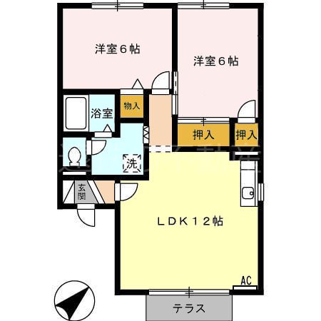 ヴァンセジュールⅠ A 間取り図