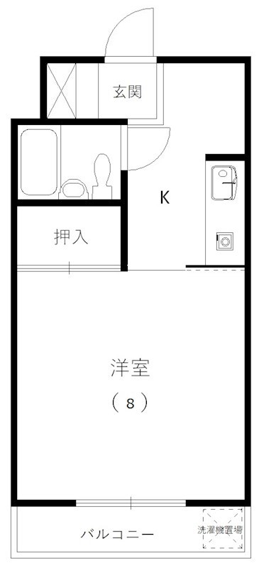 カレッジハイツⅠ 306号室 間取り