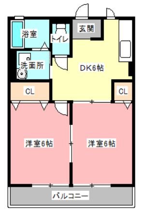 ドリームハイツA 201号室 間取り