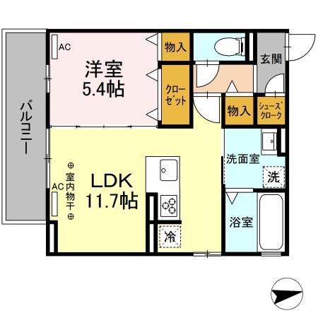 D-Hills名塚町 201号室 間取り