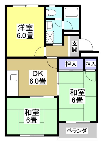 グリーンハイツ楊子 間取り図