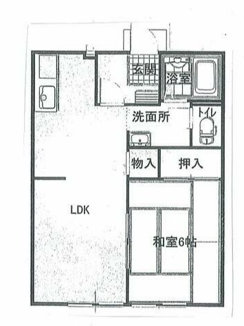 エスポワール平野Ｂ 間取り図