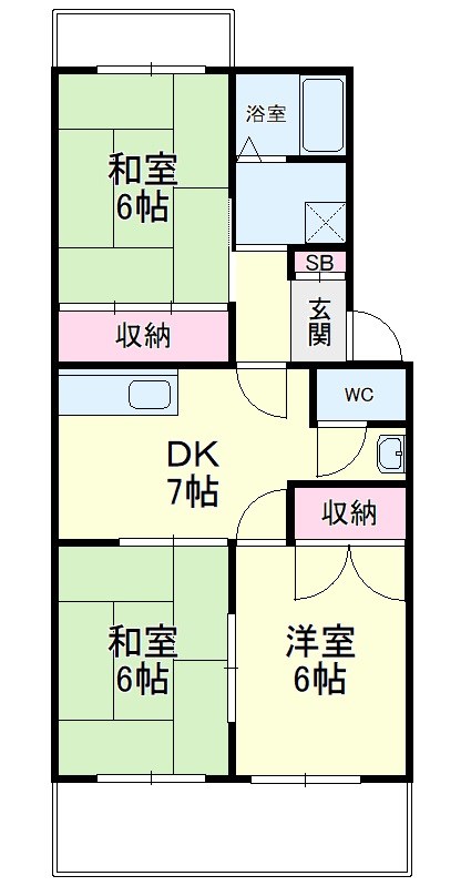 ウィンディホクエンⅠ 間取り図