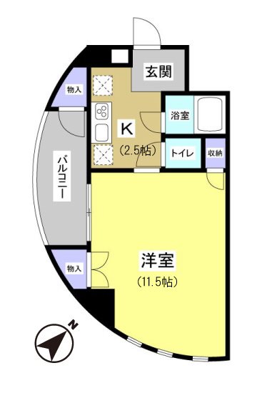 遠鉄ハイツ自校駅ビル 201号室 間取り