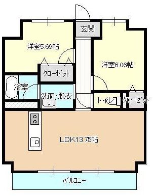 グランプ　GRANP 301号室 間取り