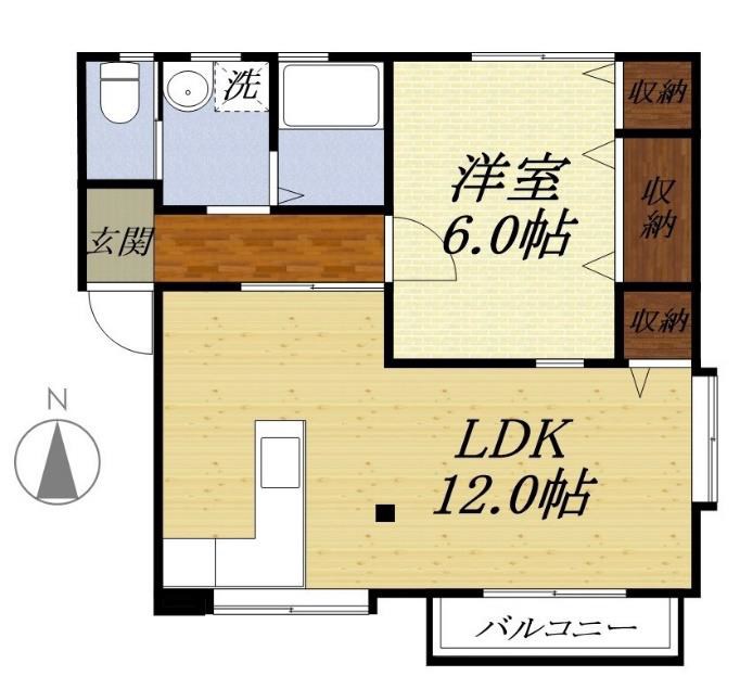 リバーサイド北寺 間取り図