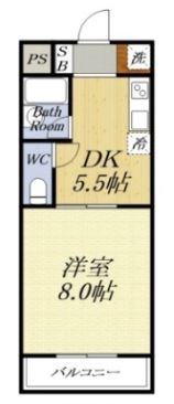 ヴィラ楠の宮Ⅰ 間取り図