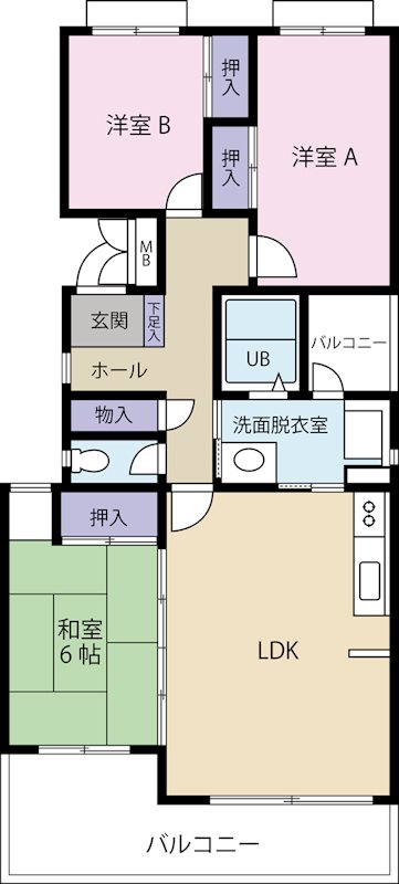セゾンド気賀A 間取り図