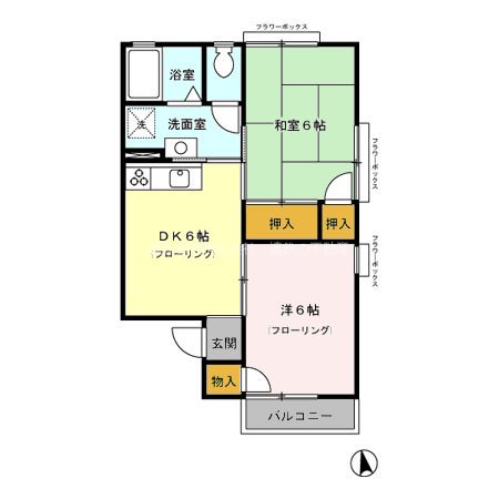 セジュール エム　Ｂ 間取り図