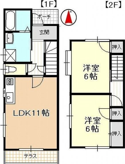 テラスハウス小林 C棟 間取り図