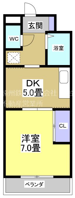 グランテット 108号室 間取り